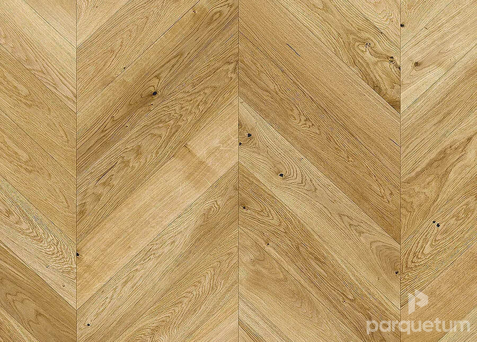 Фото №1 - Паркетная доска Barlinek French Herringbone Chevron - Дуб Freshy