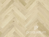 Фото №1 - Паркетная доска Barlinek Herringbone 130 - Дуб Bianco