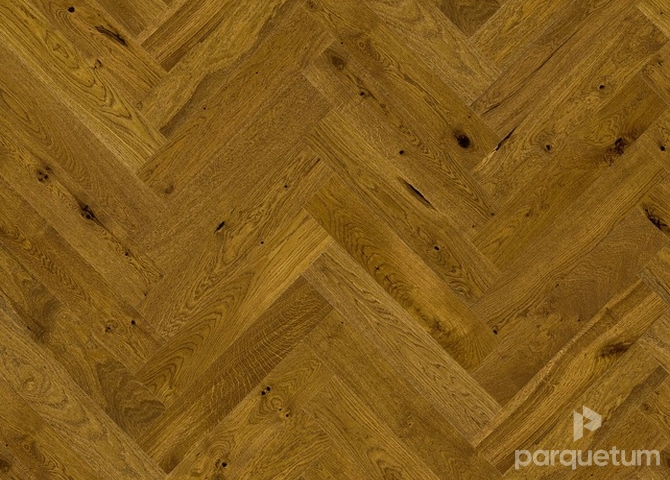 Фото №1 - Паркетная доска Barlinek Herringbone 130 - Дуб Brown Sugar