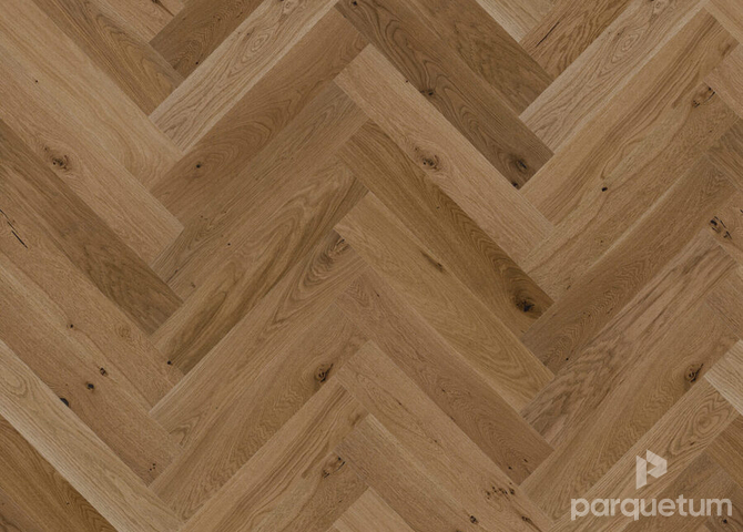 Фото №1 - Паркетная доска Barlinek French Herringbone Chevron - Дуб Ontario